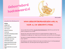 Tablet Screenshot of geboortebordhoeksewaard.nl
